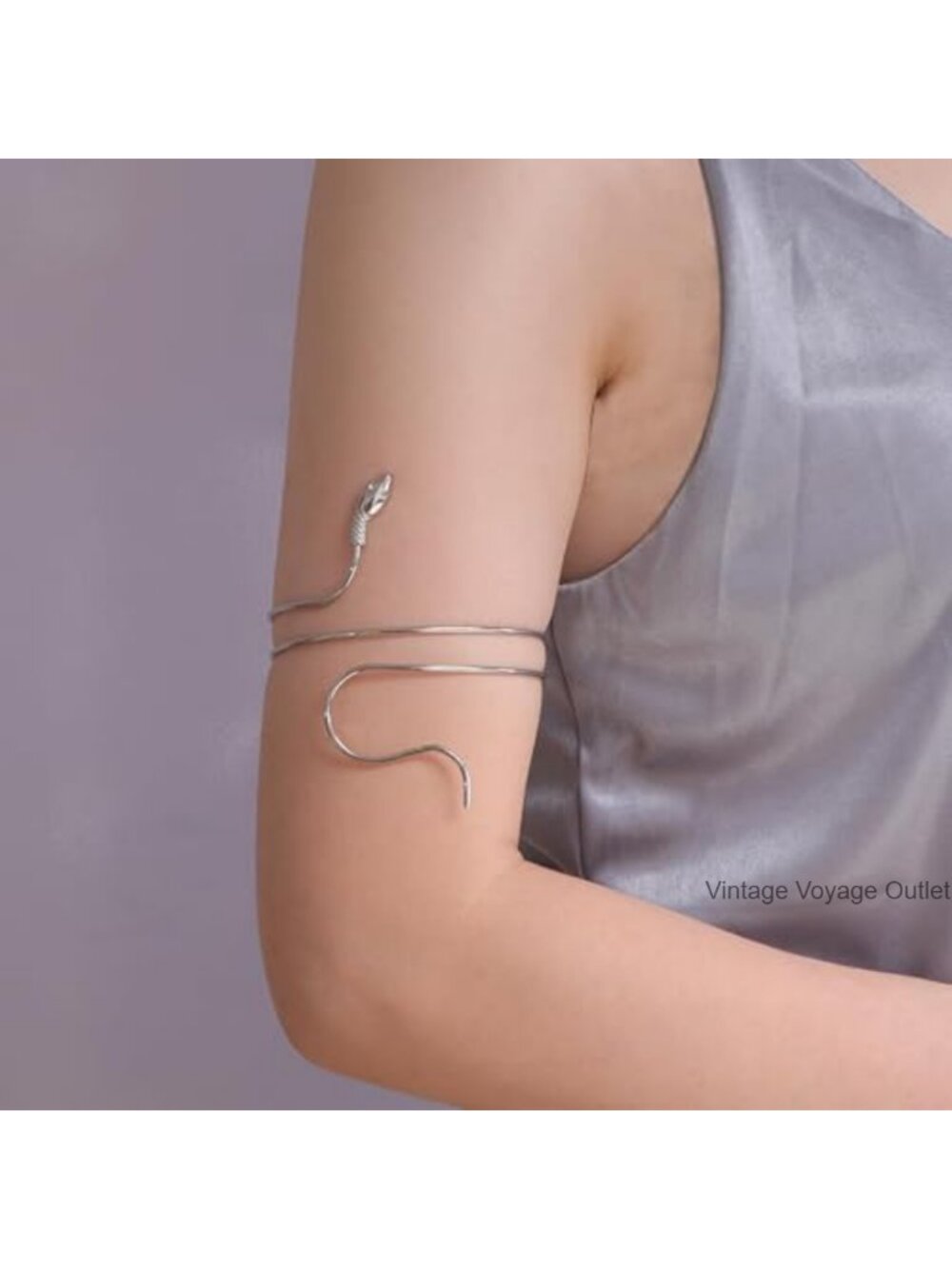 Snake Arm Cuff Upper Arm Bracelet Medusa Costume Jewelry - Picture 4 of 6